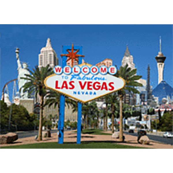 LAS VEGAS iconic Sign by Day and Night - 3D Lenticular Postcard Greeting Card- NEW Sale