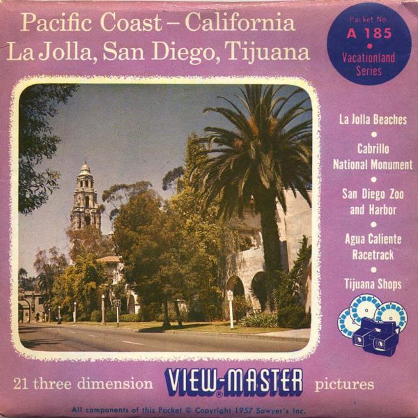 Pacific Coast - California -  View-Master  3 Reel Packet - 1960s views - vintage - (PKT-A185-S4) Online Hot Sale