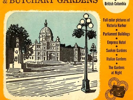 Victoria & Butchart Gardens - Canada - Vacationland Series -  View-Master - Vintage -  3 Reel Packet - 1950s views - (PKT-VICT-S3D) Cheap