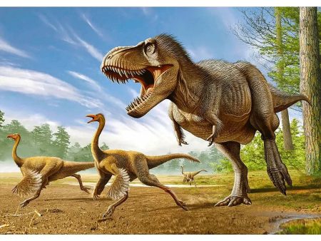 Tyrannosaurus Rex hunting Struthiomimus - Dinosaur - 3D Lenticular Postcard Greeting Card - NEW Fashion