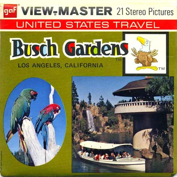 Busch Gardens, Los Angeles CA - View-Master 3 Reel Packet - 1970s views - vintage - (PKT-A233-G3Bm) For Cheap