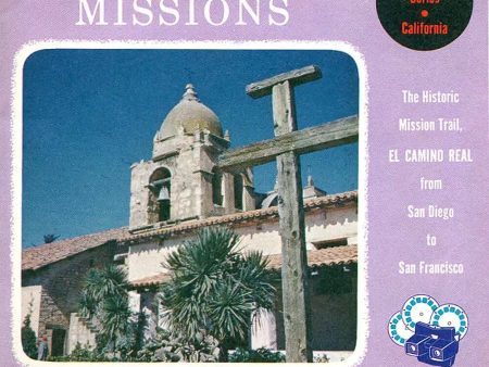 California Missions - Vintage Classic View-Master(R) 3 Reel Packet - 1950s views Sale