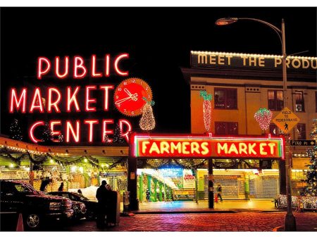 Pike Place Market - 3D Action Lenticular Postcard Greeting Card- NEW Supply