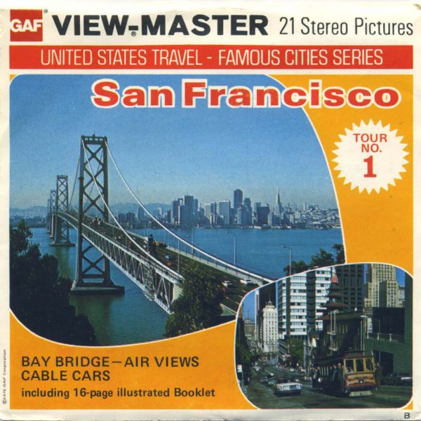 San Francisco California Tour No.1 - View-Master 3 Reel Packet - 1970s views - vintage - (PKT-A166-V1Bnk) Online