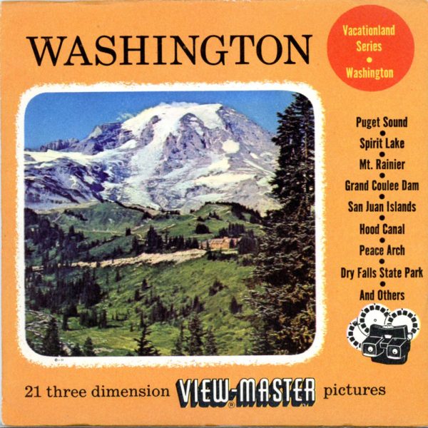 Washington - State - View-Master 3 Reel Packet - 1950s views - vintage - (PKT-WA123-S3) Supply