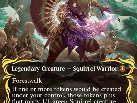 Chatterfang, Squirrel General (Borderless) (Raised Foil) [Bloomburrow Commander] Discount