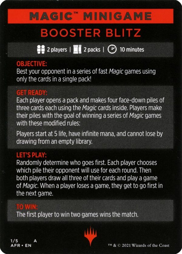 Booster Blitz (Magic Minigame) [Dungeons & Dragons: Adventures in the Forgotten Realms Minigame] Supply