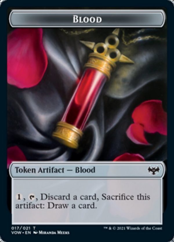 Blood    Treasure Double-sided Token [Innistrad: Crimson Vow Tokens] For Discount