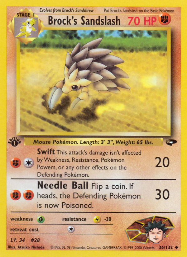 Brock s Sandslash (36 132) [Gym Challenge 1st Edition] Discount