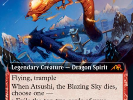 Atsushi, the Blazing Sky (Extended Art) [Kamigawa: Neon Dynasty] on Sale