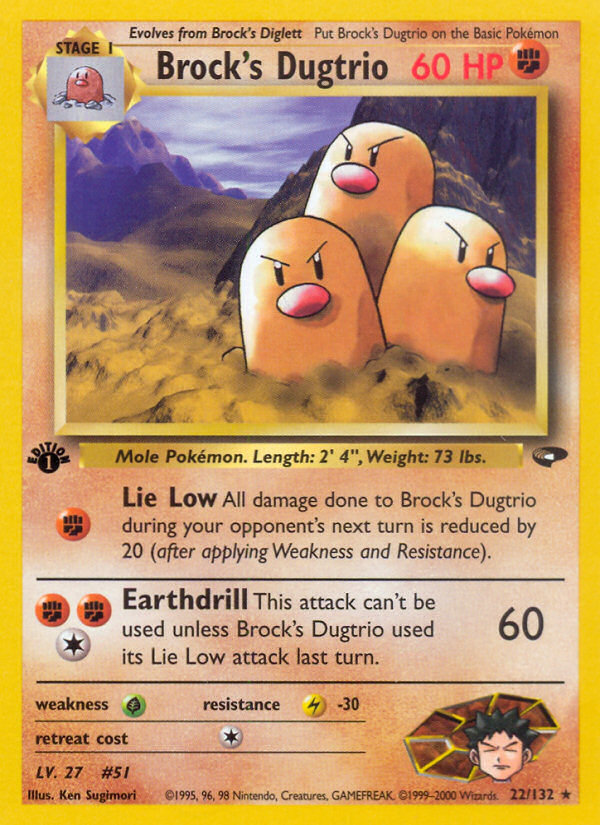 Brock s Dugtrio (22 132) [Gym Challenge 1st Edition] For Discount