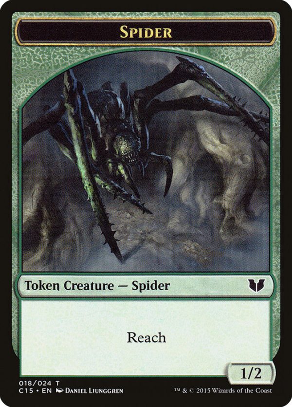 Bear    Spider Double-Sided Token [Commander 2015 Tokens] Cheap