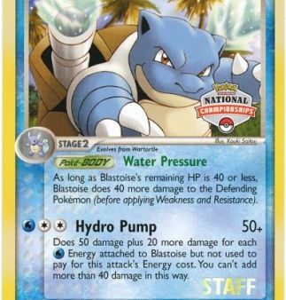 Blastoise (14 100) (National Championship Promo Staff) [EX: Crystal Guardians] Fashion