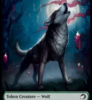 Wolf    Bird Double-sided Token [Innistrad: Midnight Hunt Tokens] Discount