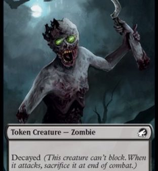 Zombie (005)    Teferi, Who Slows the Sunset Emblem Double-sided Token [Innistrad: Midnight Hunt Tokens] Online Hot Sale