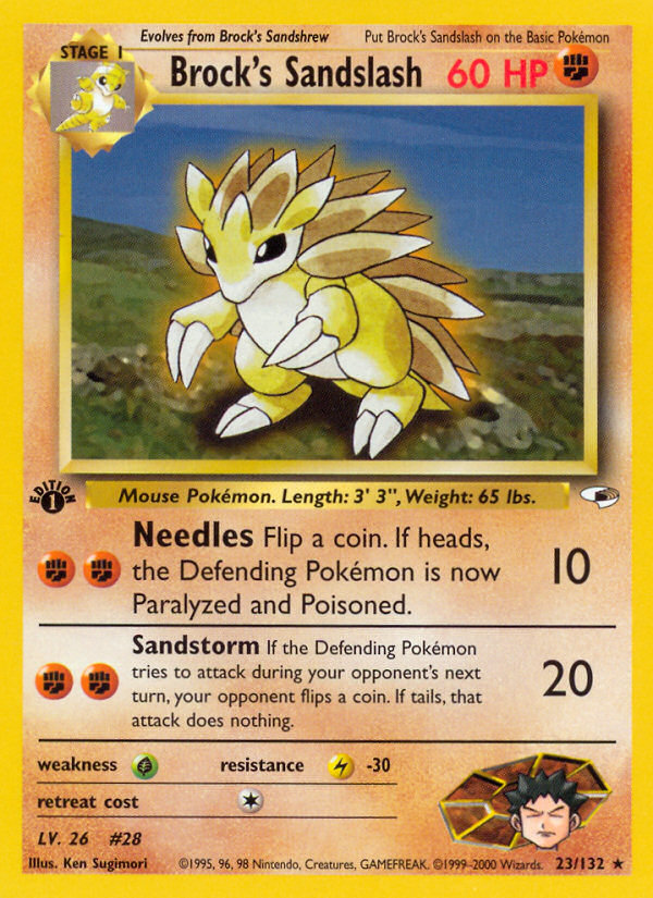 Brock s Sandslash (23 132) [Gym Heroes 1st Edition] For Sale