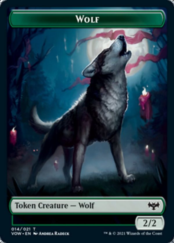 Blood    Wolf (014) Double-sided Token [Innistrad: Crimson Vow Tokens] Fashion