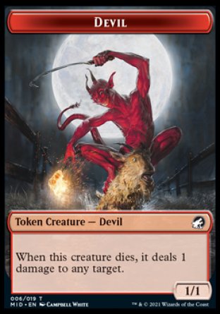 Zombie (005)    Devil Double-sided Token [Innistrad: Midnight Hunt Tokens] on Sale