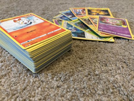 100 Pokemon Cards including 10 Holo Cards For Sale