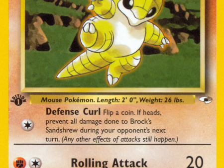 Brock s Sandshrew (71 132) [Gym Heroes 1st Edition] on Sale