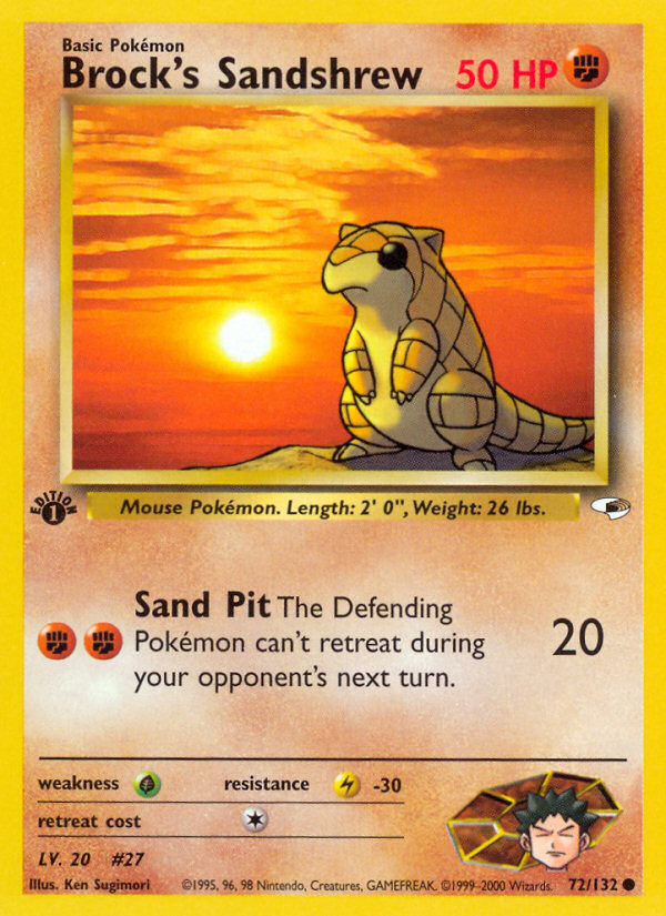 Brock s Sandshrew (72 132) [Gym Heroes 1st Edition] Hot on Sale