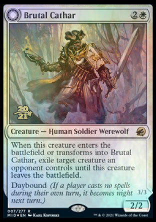 Brutal Cathar    Moonrage Brute [Innistrad: Midnight Hunt Prerelease Promos] For Cheap