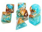 Chessex 7 Die Set - Gemini Copper-turquoise white Hot on Sale