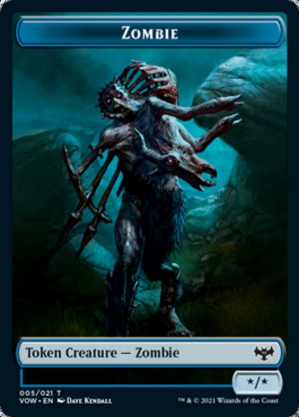 Zombie (008)    Zombie (005) Double-sided Token [Innistrad: Crimson Vow Tokens] Online Sale