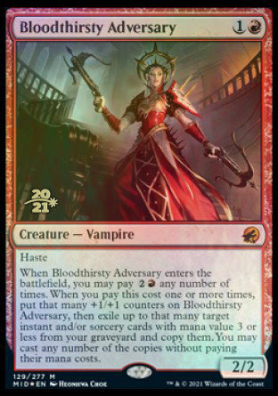 Bloodthirsty Adversary [Innistrad: Midnight Hunt Prerelease Promos] Cheap