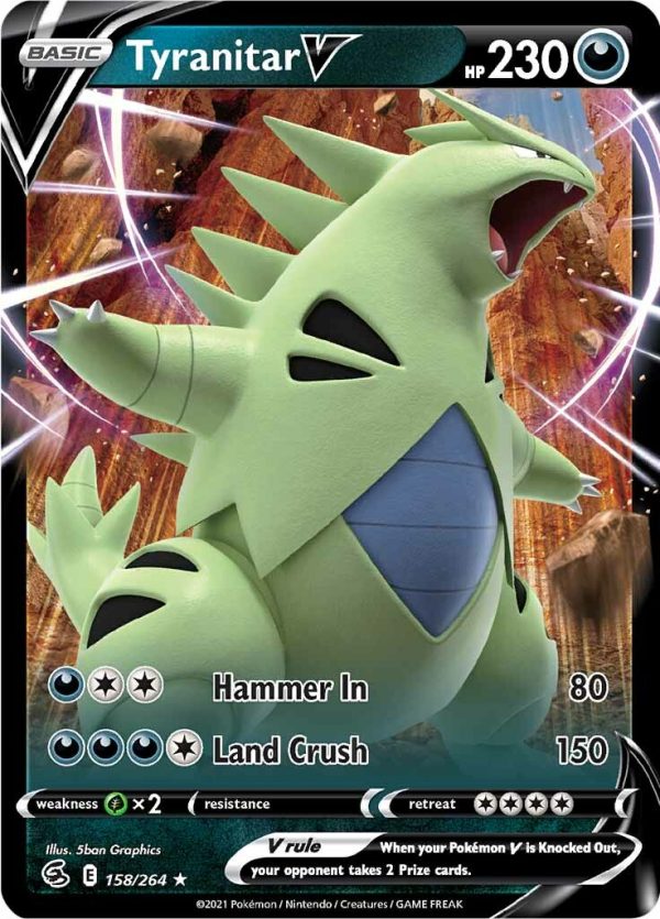 Tyranitar V (158 264) [Sword & Shield: Fusion Strike] Online Hot Sale