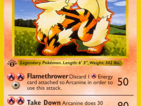 Arcanine (23 102) (Shadowless) [Base Set 1st Edition] For Sale