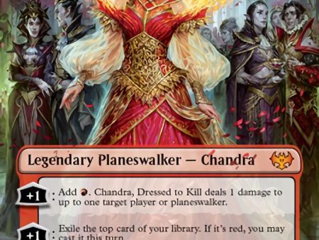 Chandra, Dressed to Kill (Borderless) [Innistrad: Crimson Vow] For Cheap