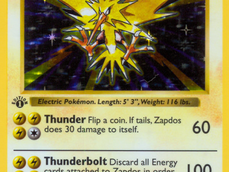 Zapdos (16 102) (Shadowless) [Base Set 1st Edition] Cheap