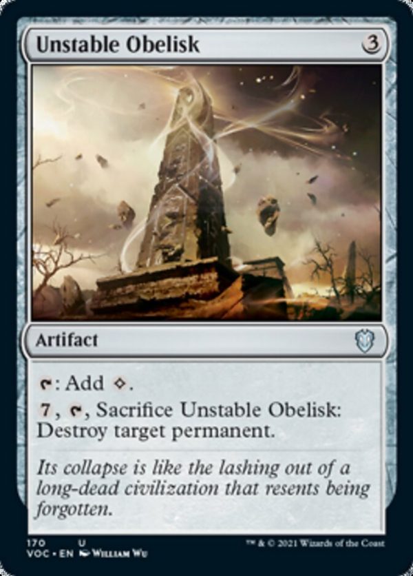 Unstable Obelisk [Innistrad: Crimson Vow Commander] Hot on Sale