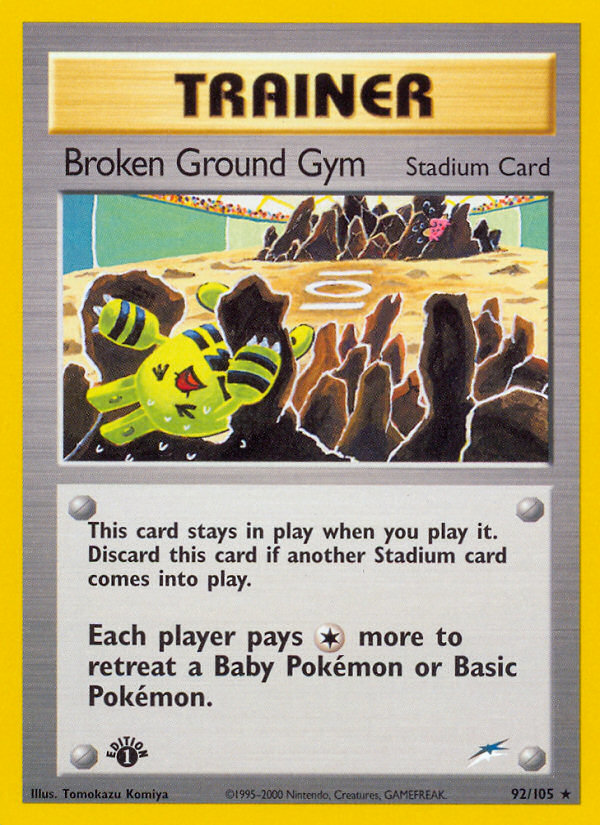 Broken Ground Gym (92 105) [Neo Destiny 1st Edition] Sale