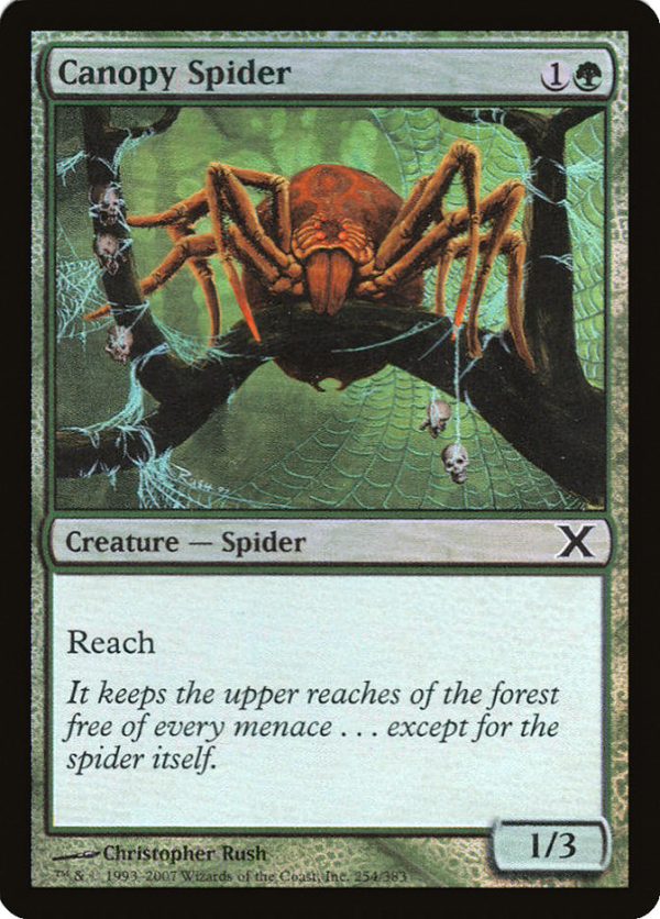 Canopy Spider (Premium Foil) [Tenth Edition] Cheap