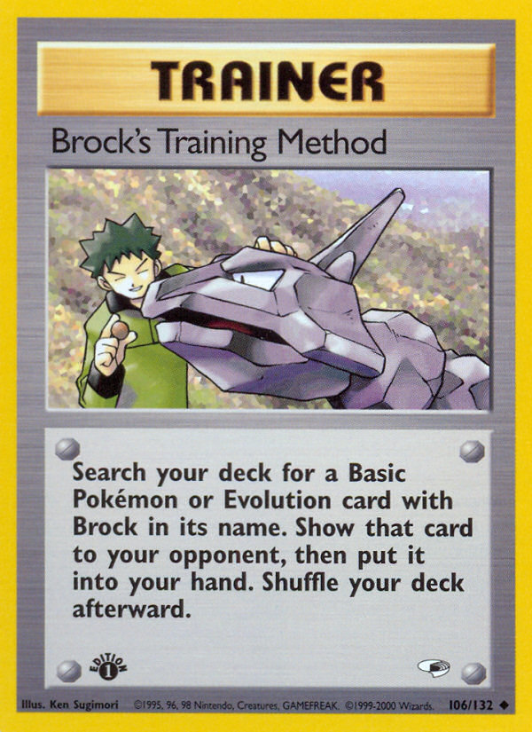 Brock s Training Method (106 132) [Gym Heroes 1st Edition] Cheap