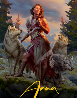 Arlinn, the Pack s Hope 1 Art Card (Gold-Stamped Signature) [Innistrad: Midnight Hunt Art Series] Online