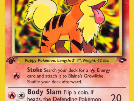 Blaine s Growlithe (62 132) [Gym Challenge 1st Edition] Hot on Sale