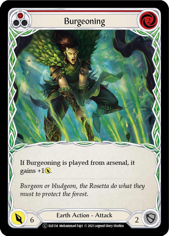 Burgeoning (Red) [U-ELE134] (Tales of Aria Unlimited)  Unlimited Rainbow Foil Sale