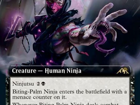 Biting-Palm Ninja (Extended Art) [Kamigawa: Neon Dynasty] For Cheap